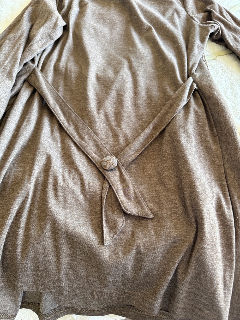 Pretty Angel Brown Crochet-Trim Tunic Top - Picture 5 of 5
